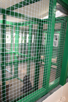 The scecure cattery quarters.
